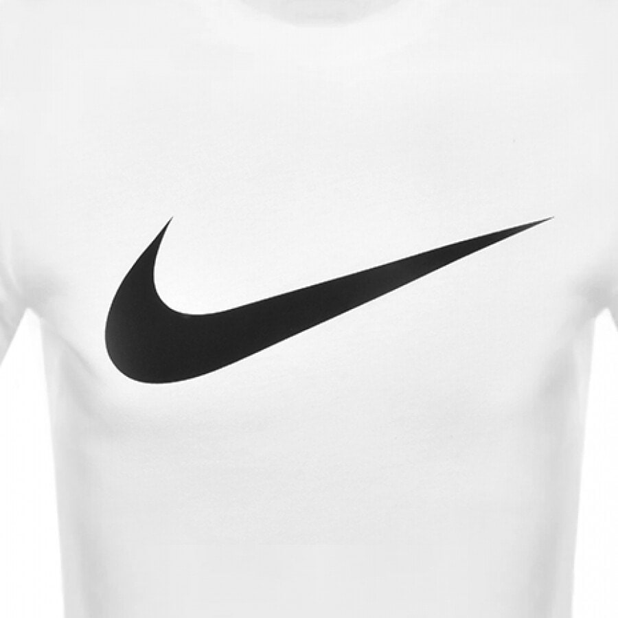Nike white shirt black logo on sale